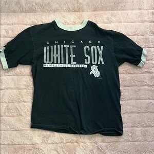 Chicago White Sox MLB Ringer T-Shirt - Black with White Trim